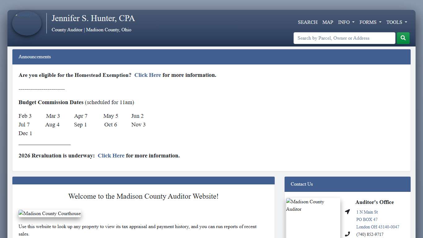 Home - County Auditor Website, Madison County, Ohio